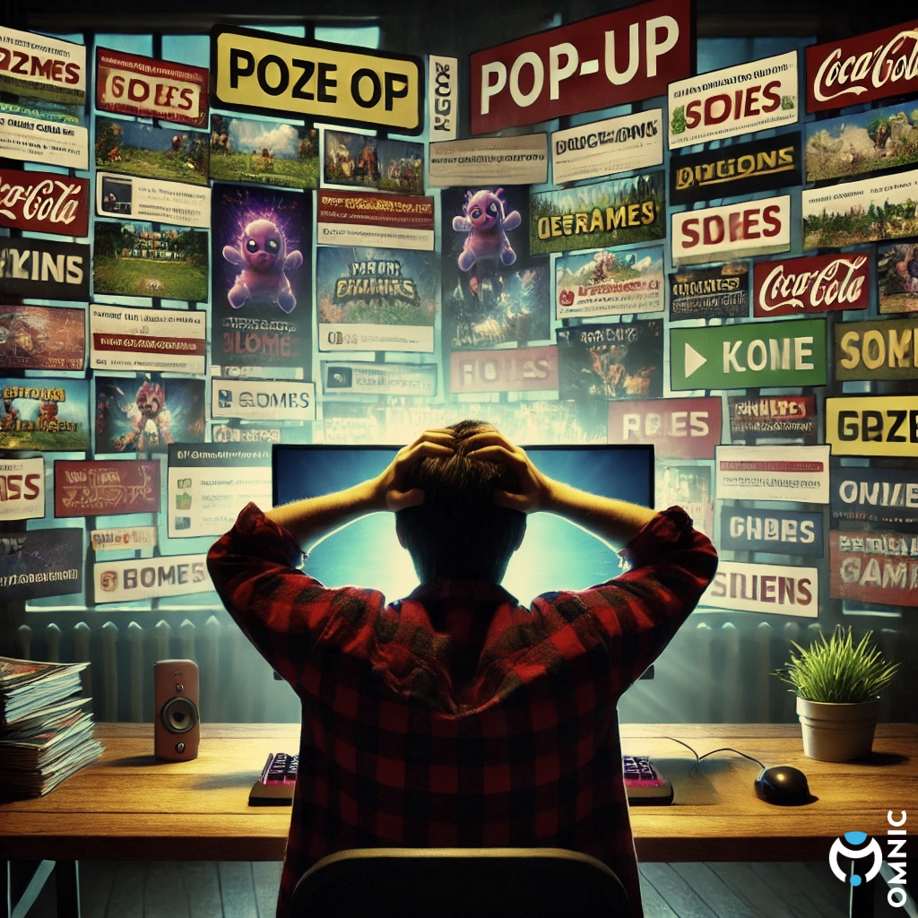 Gamer facing intrusive ads